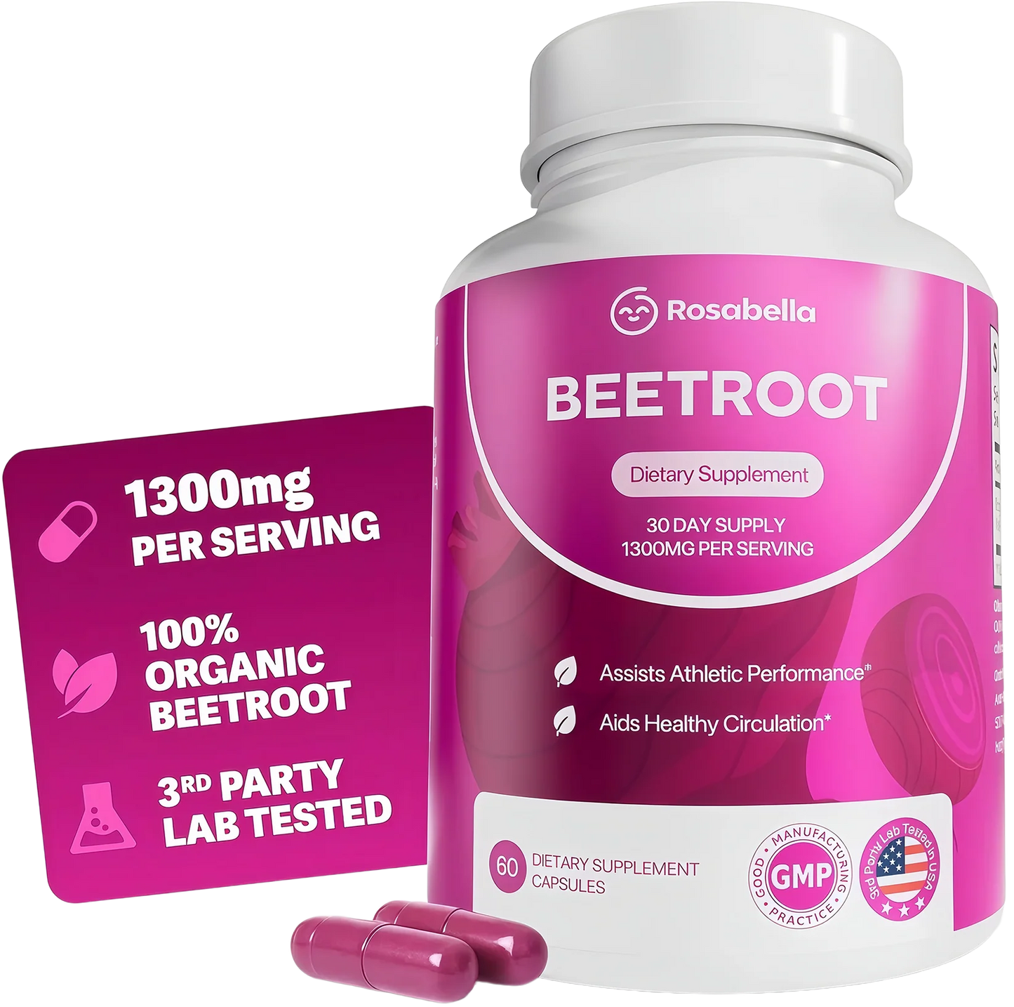 Rosabella Beetroot Capsules To Support Circulation And Vitality