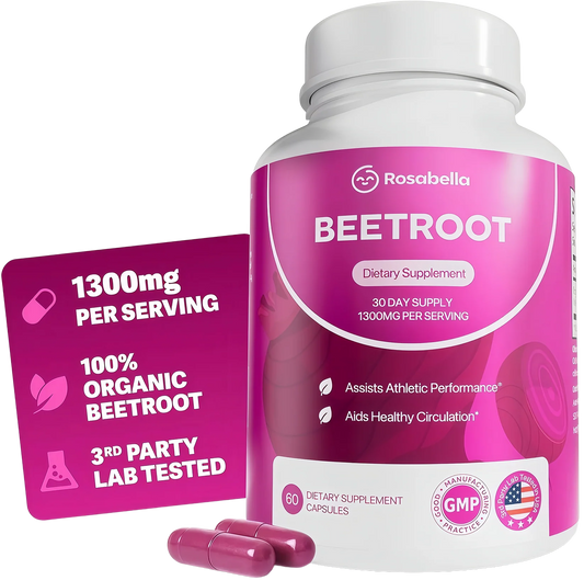 Rosabella Beetroot Capsules To Support Circulation And Vitality